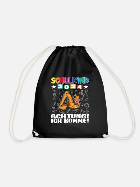 Schulkind 2024 Einschulung Schulanfang - Turnbeutel - Schwarz