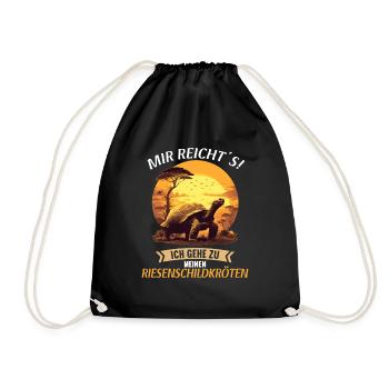 Giant tortoises Giant tortoise - Drawstring Bag - black - Front