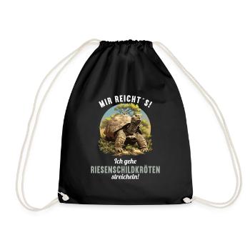 Giant tortoises Giant tortoise - Drawstring Bag - black - Front