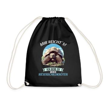 Giant tortoises Giant tortoise - Drawstring Bag - black - Front