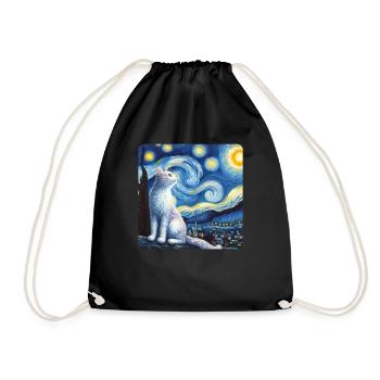 Katze Gemälde Kunst, Katzenbesitzer - Turnbeutel - Schwarz - Vorne