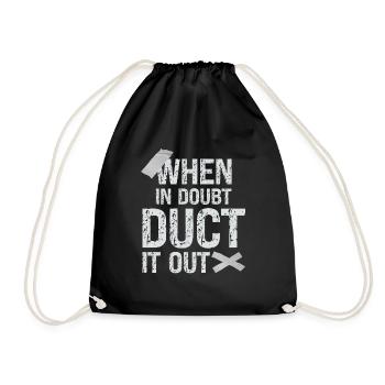 Duct Tape Engineer Humorous Men's Duct Tape - Drawstring Bag - black - Front