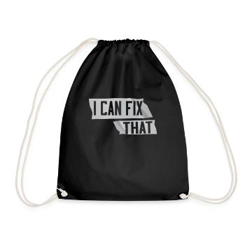 Duct Tape Engineer Humorous Men's Duct Tape - Drawstring Bag - black - Front