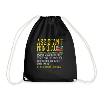 Deputy Principal - Drawstring Bag - black - Front