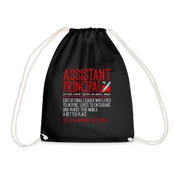 Deputy Principal - Drawstring Bag - black - Front