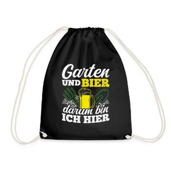 jardinier bière boire bière bière bière pong houblon alcool - Sac de sport léger - noir - Devant