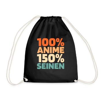 Anime Manga - Turnbeutel - Schwarz - Vorne