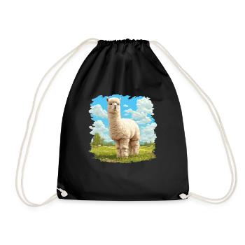Alpaca Alpakas Alpaka - Turnbeutel - Schwarz - Vorne
