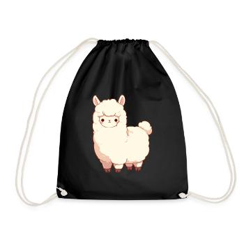 Alpaca Alpakas Alpaka - Turnbeutel - Schwarz - Vorne