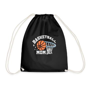 Basketball Mom Basketball Mama - Turnbeutel - Schwarz - Vorne