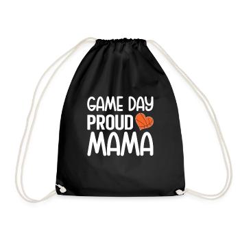 Basketball Mom Basketball Mama - Turnbeutel - Schwarz - Vorne