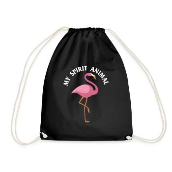 My Spirit Animal - Lustiger Flamingo-Liebhaber - Turnbeutel - Schwarz - Vorne