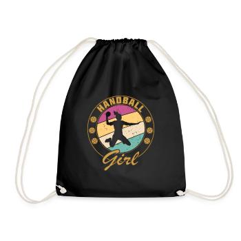 Handball Girl - Turnbeutel - Schwarz - Vorne