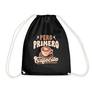 Cafecito Spanish Coffee - Drawstring Bag - black - Front
