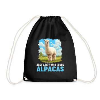 Alpaca Alpakas Alpaka - Turnbeutel - Schwarz - Vorne