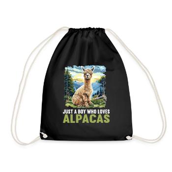 Alpaca Alpakas Alpaka - Turnbeutel - Schwarz - Vorne