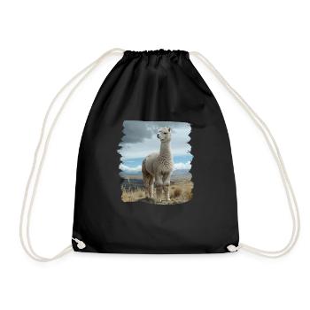 Alpaca Alpakas Alpaka - Turnbeutel - Schwarz - Vorne