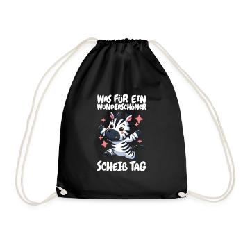 Zèbre drôle s’il vous plaît taisez-vous - Sac de sport léger - noir - Devant