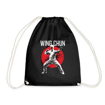 Wing Chun Kampfsport Geschenk - Turnbeutel - Schwarz - Vorne