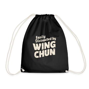 Wing Chun Kampfsport Geschenk - Turnbeutel - Schwarz - Vorne