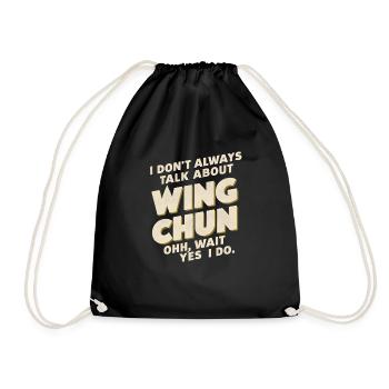 Wing Chun Kampfsport Geschenk - Turnbeutel - Schwarz - Vorne