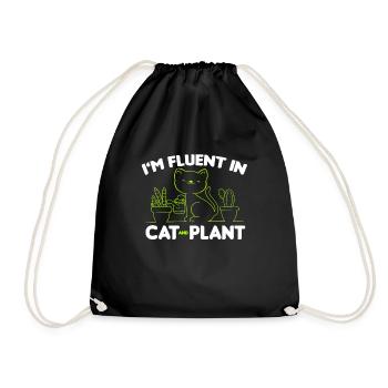 Plantes et chats Jardin Amoureux des plantes - Sac de sport léger - noir - Devant
