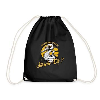 J’aime juste les cigognes - Sac de sport léger - noir - Devant