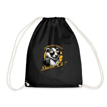 J’aime juste les blaireaux - Sac de sport léger - noir - Devant