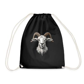 Alpine Goat Mountain Goats Mountain Goat - Drawstring Bag - black - Front