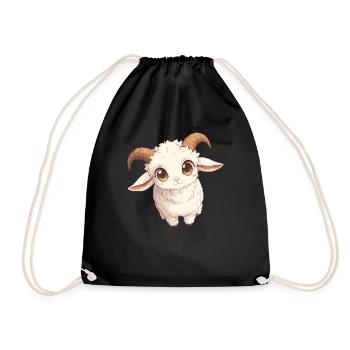 Alpine Goat Mountain Goats Mountain Goat - Drawstring Bag - black - Front