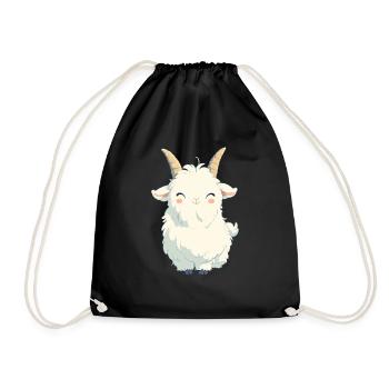 Alpine Goat Mountain Goats Mountain Goat - Drawstring Bag - black - Front