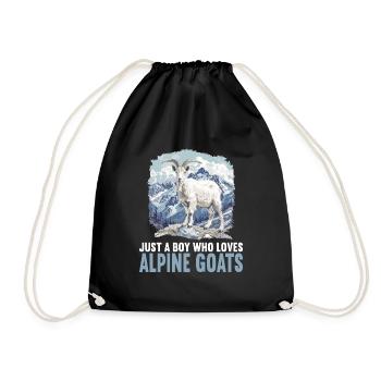 Alpine Goat Mountain Goats Mountain Goat - Drawstring Bag - black - Front