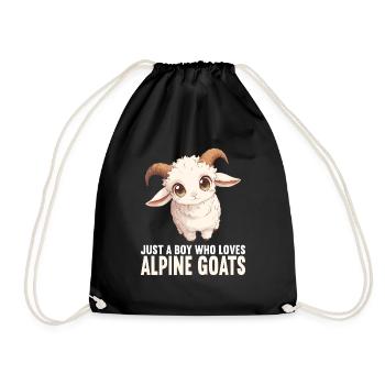 Alpine Goat Mountain Goats Mountain Goat - Drawstring Bag - black - Front