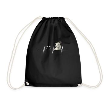 Alpine Goat Mountain Goats Mountain Goat - Drawstring Bag - black - Front