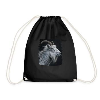 Alpine Goat Mountain Goats Mountain Goat - Drawstring Bag - black - Front