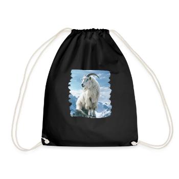 Alpine Goat Mountain Goats Mountain Goat - Drawstring Bag - black - Front