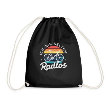 I'm Rarely Wheelless Retro Bike - Drawstring Bag - black - Front