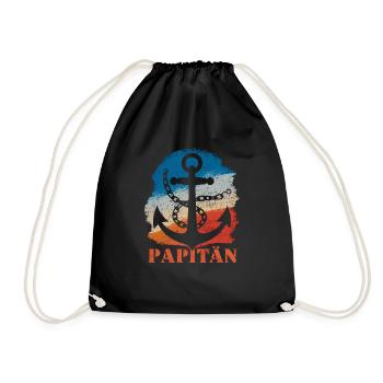 Papitän Anker Maritim Nostalgia - Drawstring Bag - black - Front