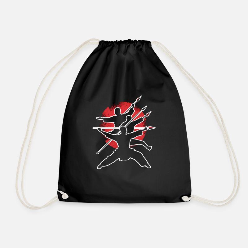Wushu Spieler Geschenk - Turnbeutel - Schwarz