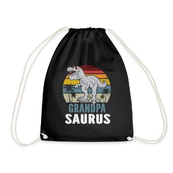 Opasaurus T Rex Dinosaurier Opa Saurus - Turnbeutel - Schwarz - Vorne