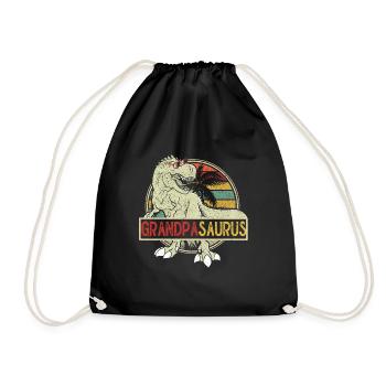 Opasaurus T Rex Dinosaurier Opa Saurus - Turnbeutel - Schwarz - Vorne
