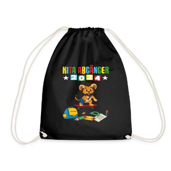 Sortants de la garderie 2024 Inscription à l’école 2024 - Sac de sport léger - noir - Devant