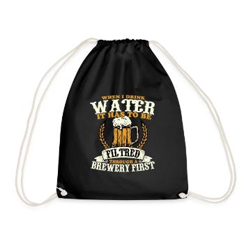 Funny Water Brewery Homebrew Brewer Craft Beer - Turnbeutel - Schwarz - Vorne