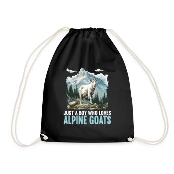 Alpine Goat Mountain Goats Mountain Goat - Drawstring Bag - black - Front