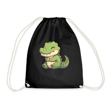 Alligatoren Alligator - Turnbeutel - Schwarz - Vorne