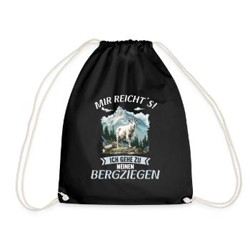 Alpine Goat Mountain Goats Mountain Goat - Drawstring Bag - black - Front