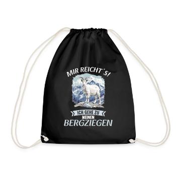 Alpine Goat Mountain Goats Mountain Goat - Drawstring Bag - black - Front