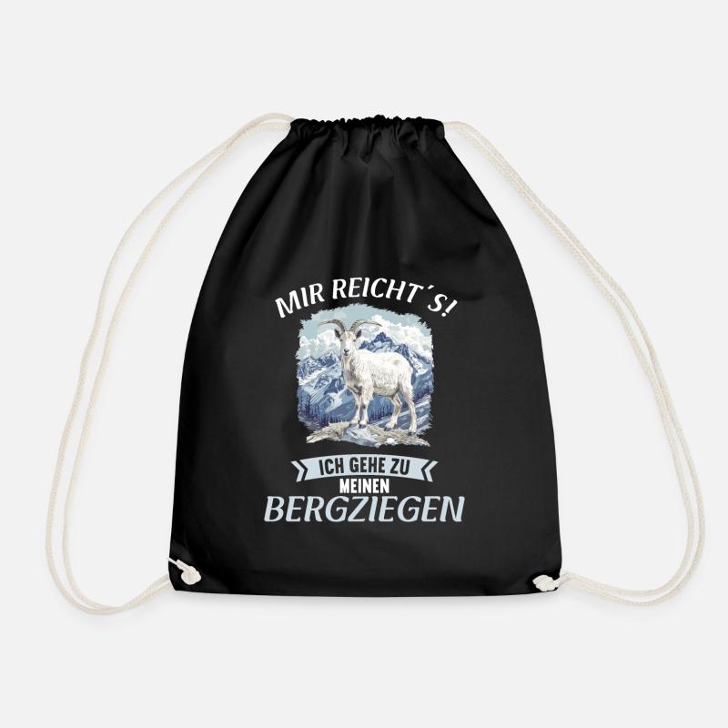 Alpine Goat Bergziegen Bergziege - Turnbeutel - Schwarz