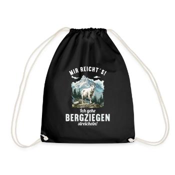 Alpine Goat Mountain Goats Mountain Goat - Drawstring Bag - black - Front