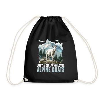 Alpine Goat Mountain Goats Mountain Goat - Drawstring Bag - black - Front